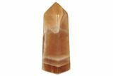 Polished, Banded Honey Calcite Obelisk #187471-1